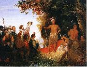 John Gadsby Chapman Coronation of Powhatan oil painting reproduction
